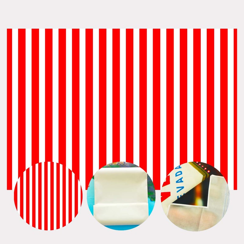 LYLYCTY 7x5 Birthady Backdrop Movie Theater Themed Party Decorations Big Top Circus Theme Party Supplies Banner Red and White Striped Background LYZY0503 - Image 4